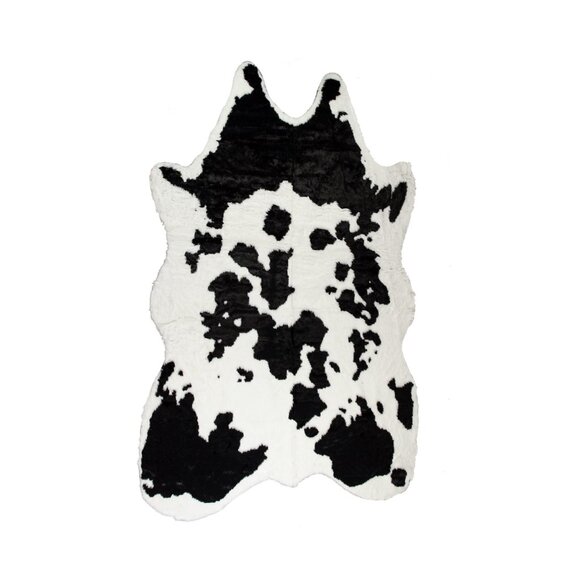 Luxe Home Decor Classic Faux Hide Rug1-Pieceblack & white5.25'x7.5'